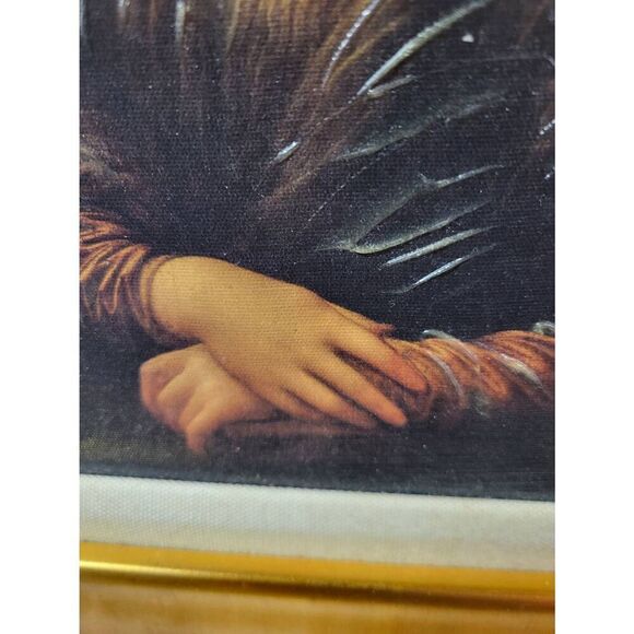 Mona Lisa Recreation in Fancy Gold Frame - Picture 3 of 3